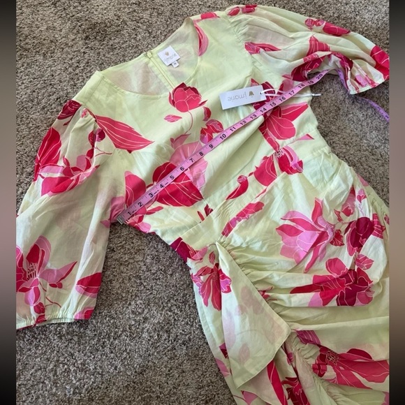 NWT J. Marie The Alara Puff Sleeve Ruched Dress 
size Medium - Picture 12 of 12